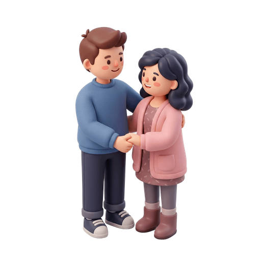 Illustration of 情侶, sweethearts