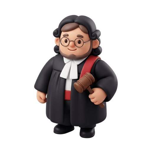 Illustration of 法官, judge (in court)