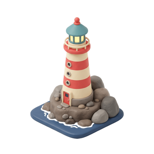 Illustration of 燈塔, lighthouse