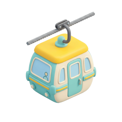 Illustration of 纜車, (transportation in Hong Kong) The Peak Tram