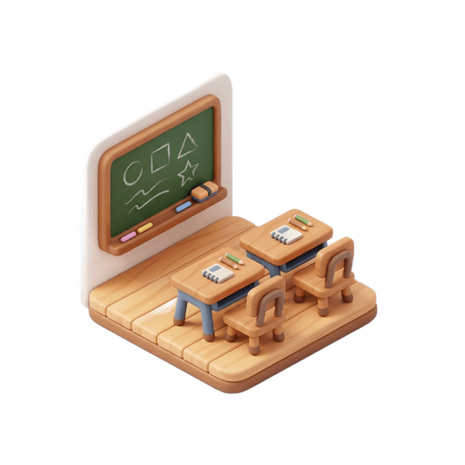 Illustration of 課室, classroom