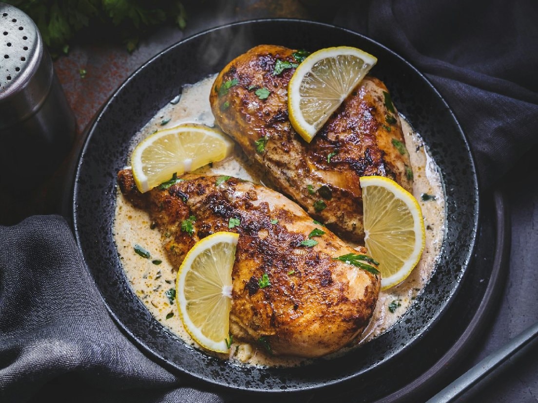 Creamy Lemon Chicken recipe, American, Main Courses
