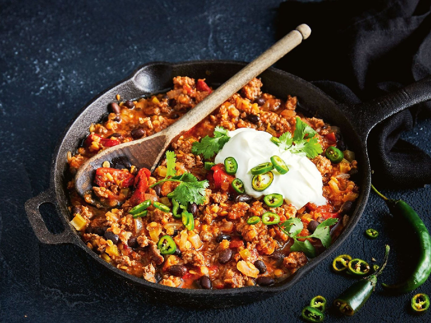 High Protein Chili Con Carne recipe, Mexican, Soups