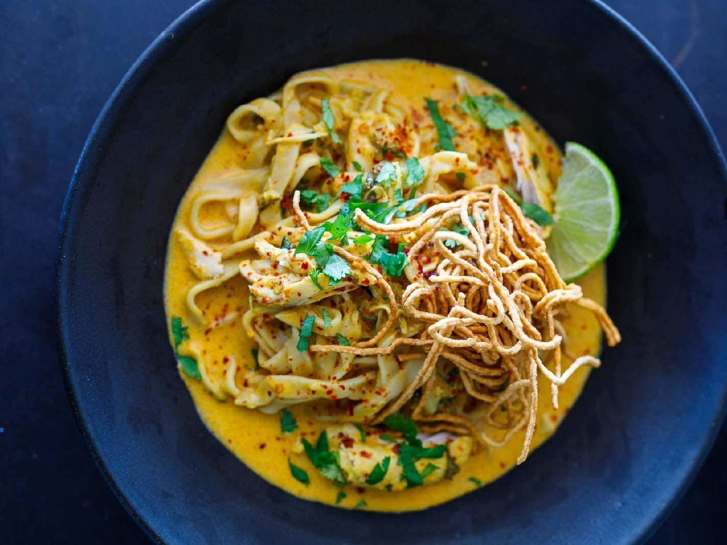 Vegan Coconut Thai Noodle Soup (Khao Soi) recipe, Thai, Soups