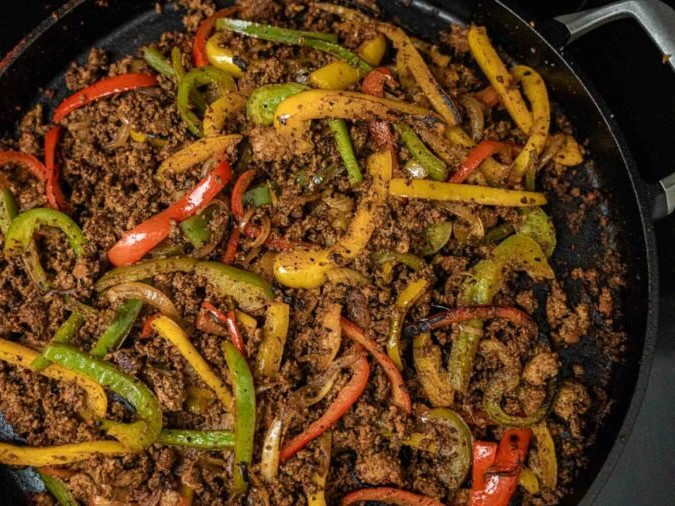 High Protein Turkey Fajita Skillet recipe, Mexican, Main Courses