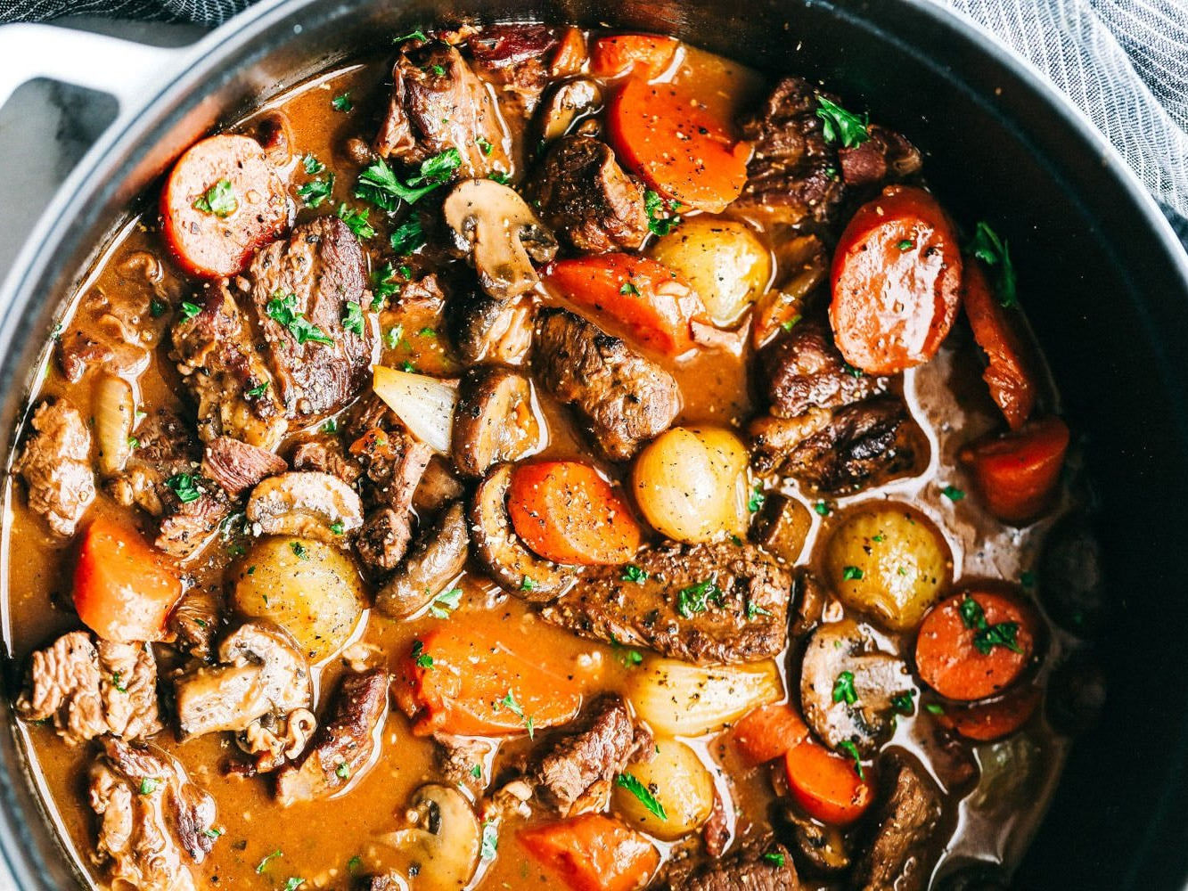 French Beef Bourguignon recipe, French, Main Courses