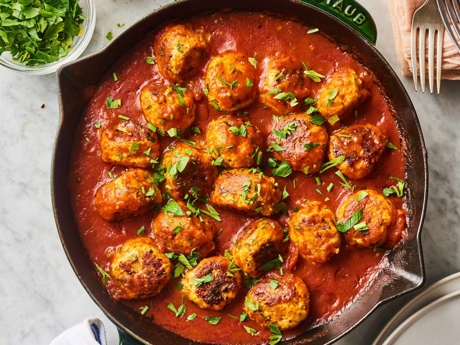 High Protein Turkey Meatballs with Marinara recipe, Italian, Main Courses