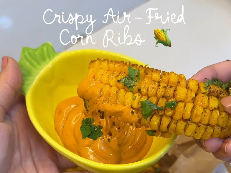 Air-Fried Spicy Corn Ribs recipe, Snacks