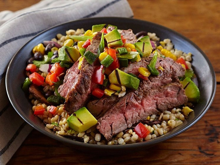 High Protein Chimichurri Flank Steak Bowl recipe, South American, Main Courses