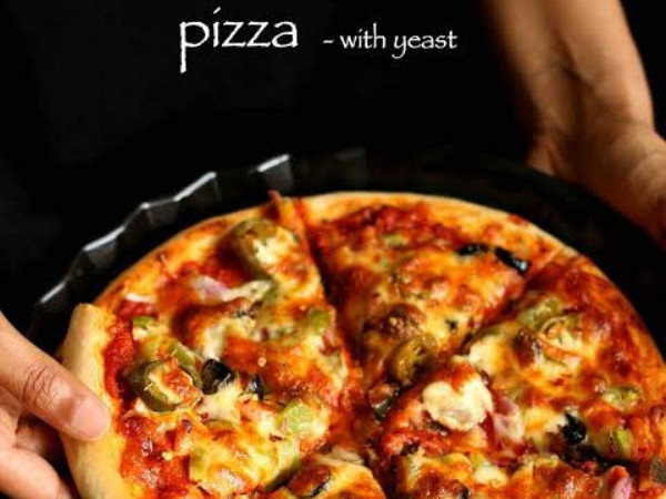 Homemade Veg Pizza recipe, Indian, Main Courses
