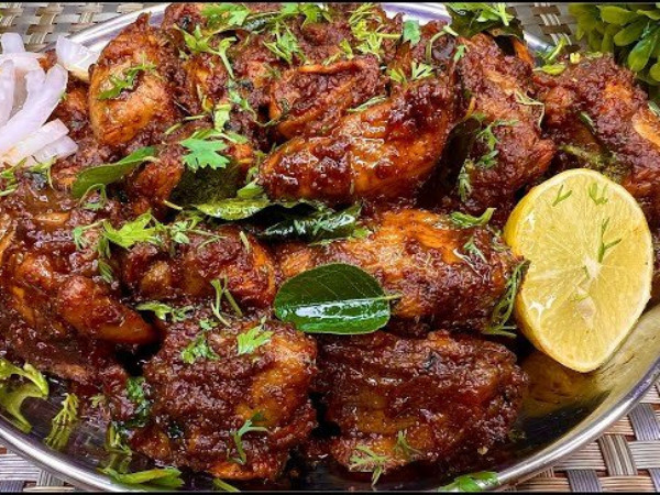 Spicy Telangana Chicken Fry recipe, Indian, Main Courses