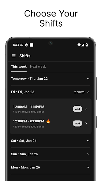 FoodBoss Rider App Screenshot 2