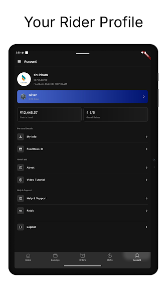 FoodBoss Rider App Screenshot 5