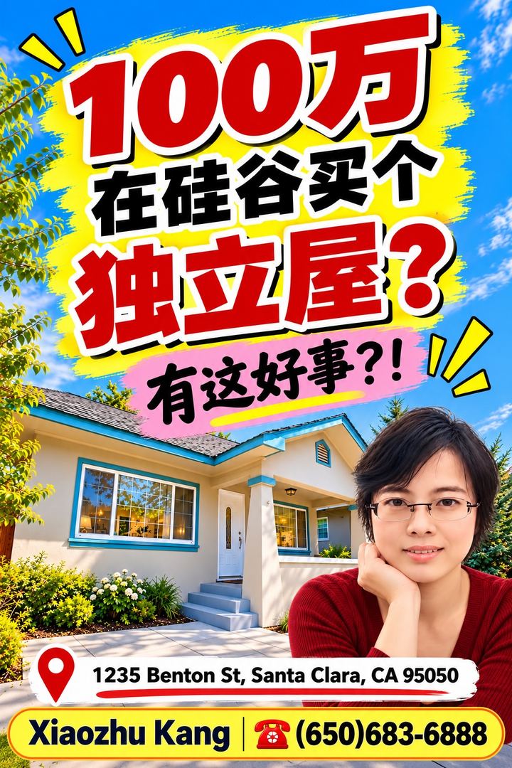 Santa Clara 精致2卧2卫独立住宅 紧邻大学步行指数高