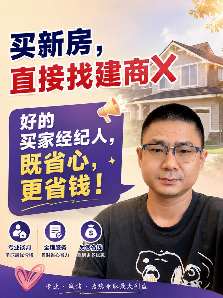 买新房，直接找建商❌  好的买家经纪人，既省心，更省钱！
