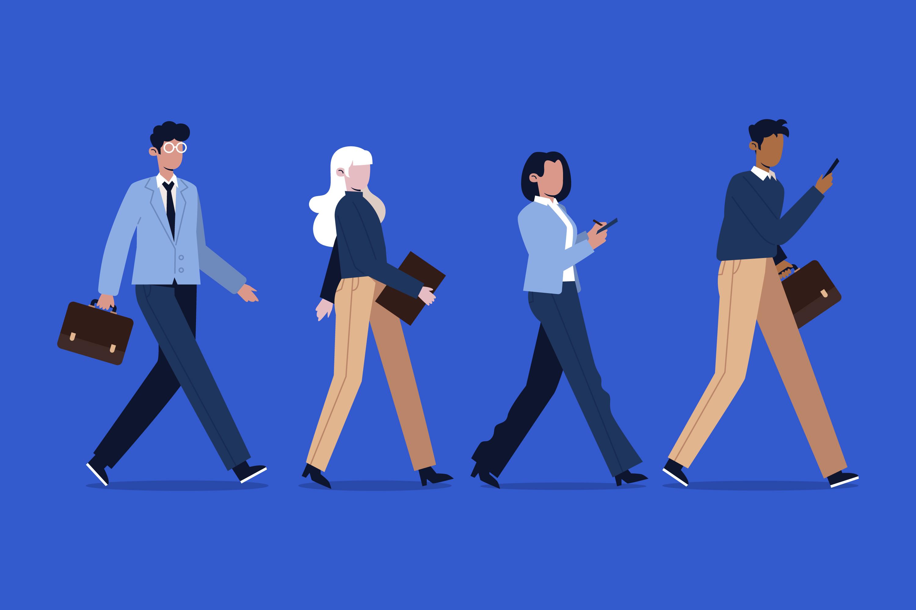 Diverse group of workers