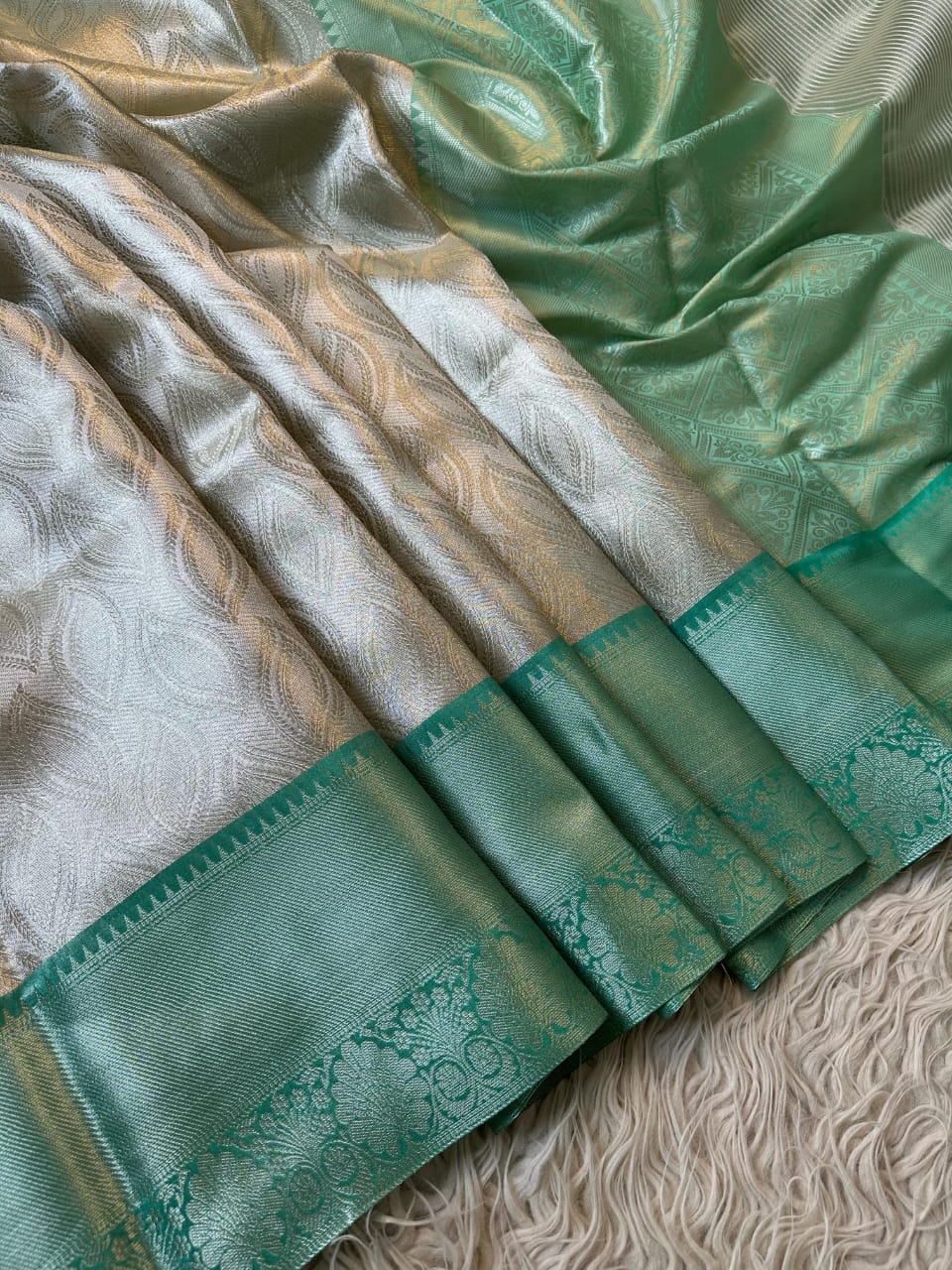 Golden Mist Designer Semi-Tissue Silk Saree