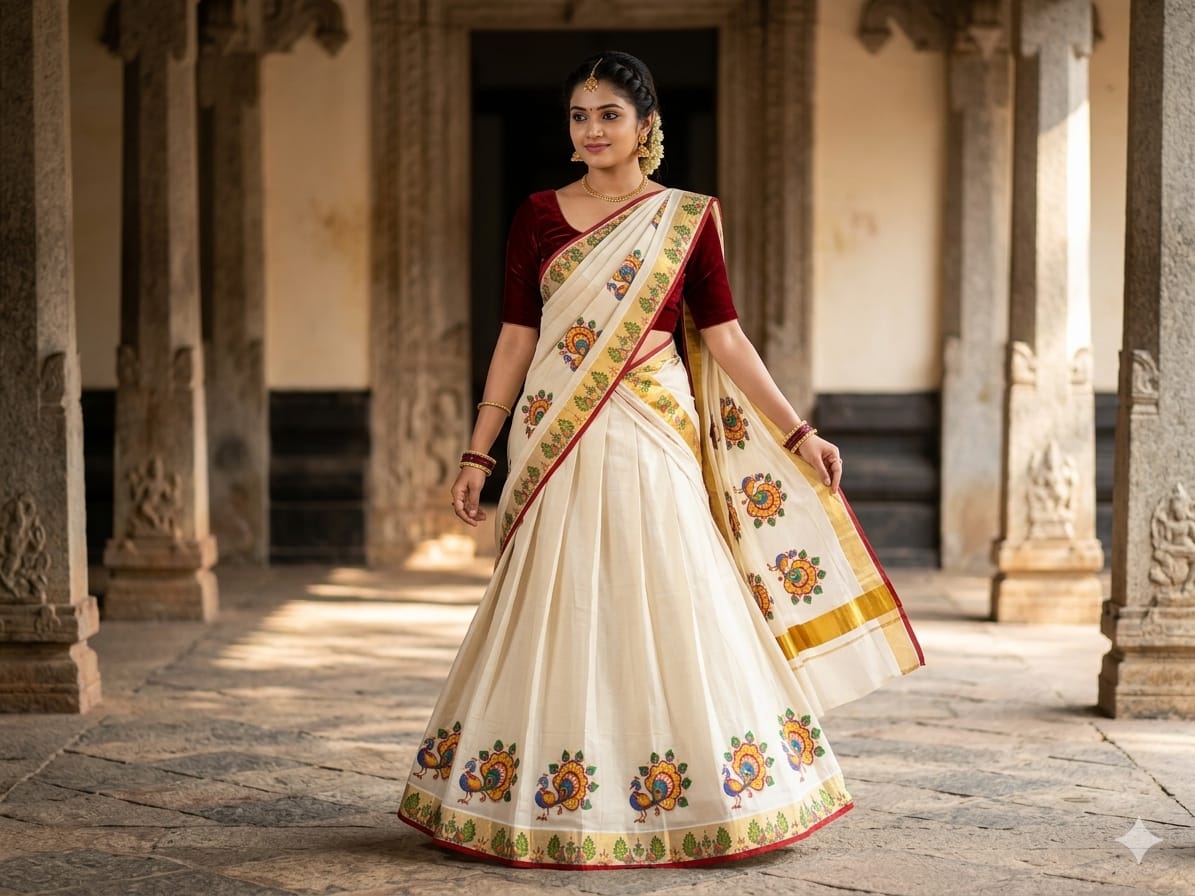 Dhavani Grace Traditional Half Saree Set 