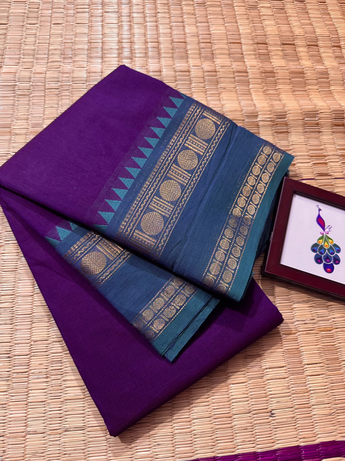 Traditional Rettaipettu Border Cotton Saree 