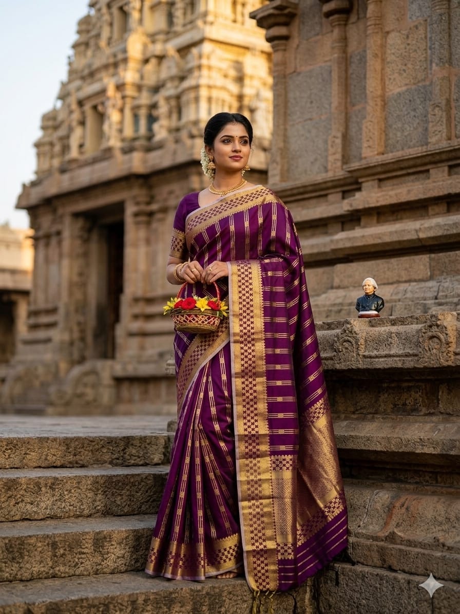 Banarasi Tissue & Semi Kanchivaram Silk Saree