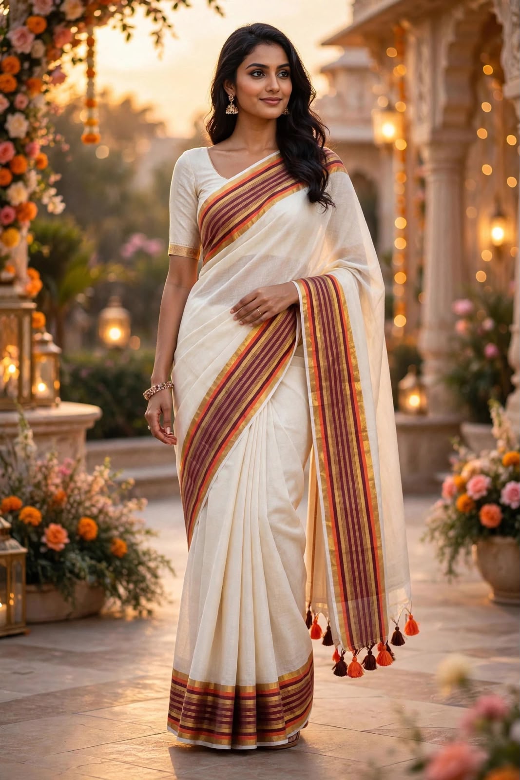Churi Border Mul Cotton Saree