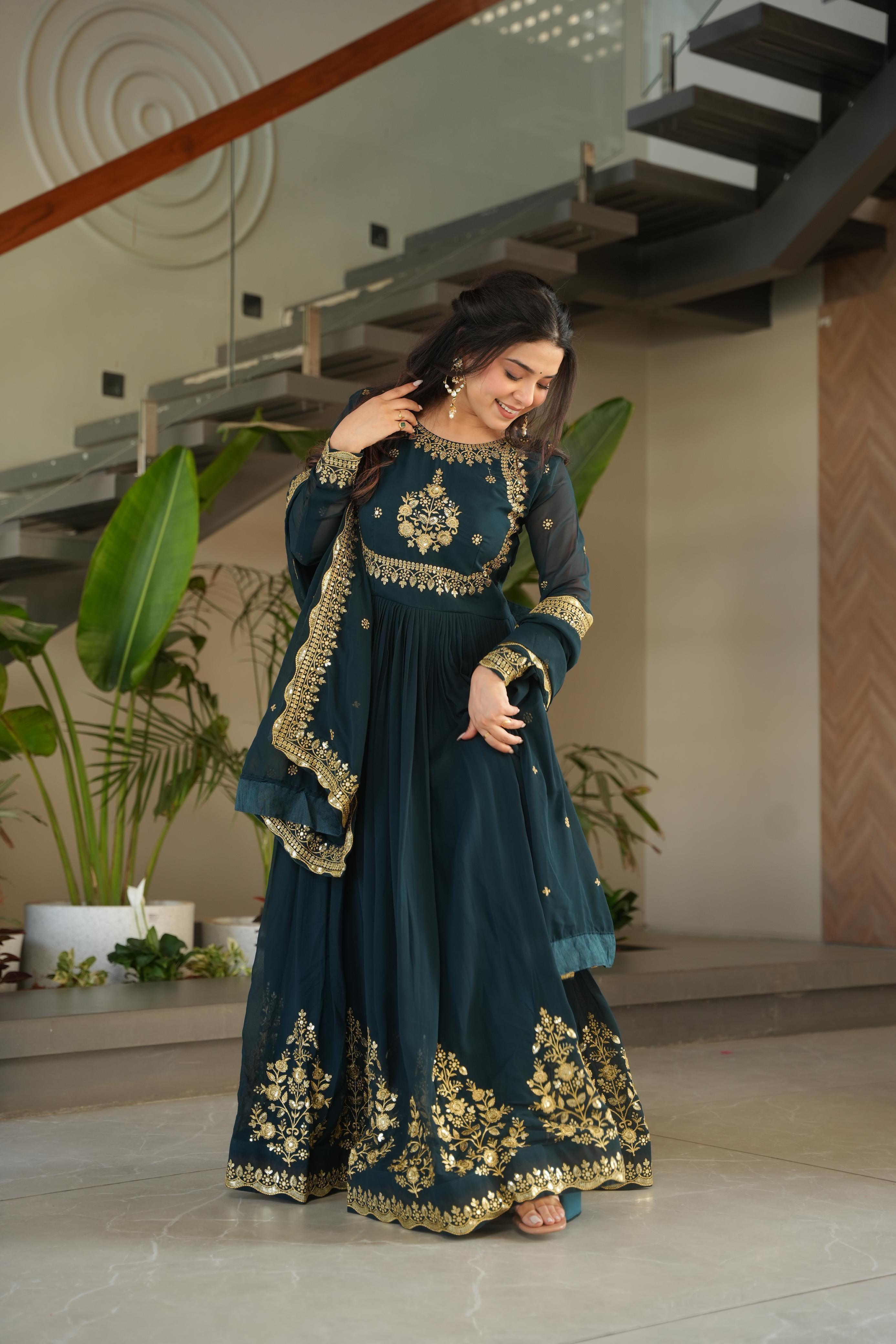 Designer Gown with Dupatta