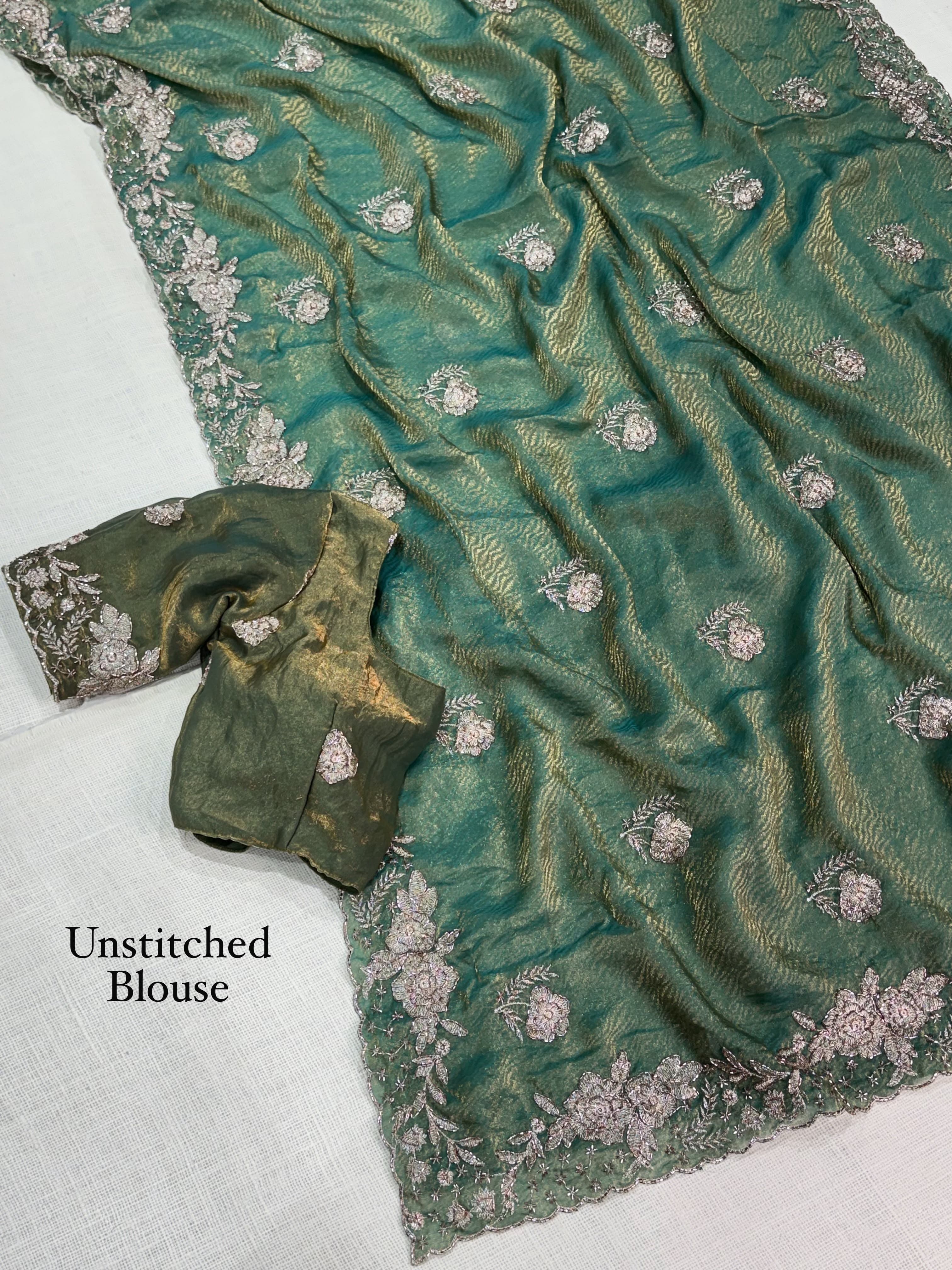 Dusty Elegance Fendy Satin Saree