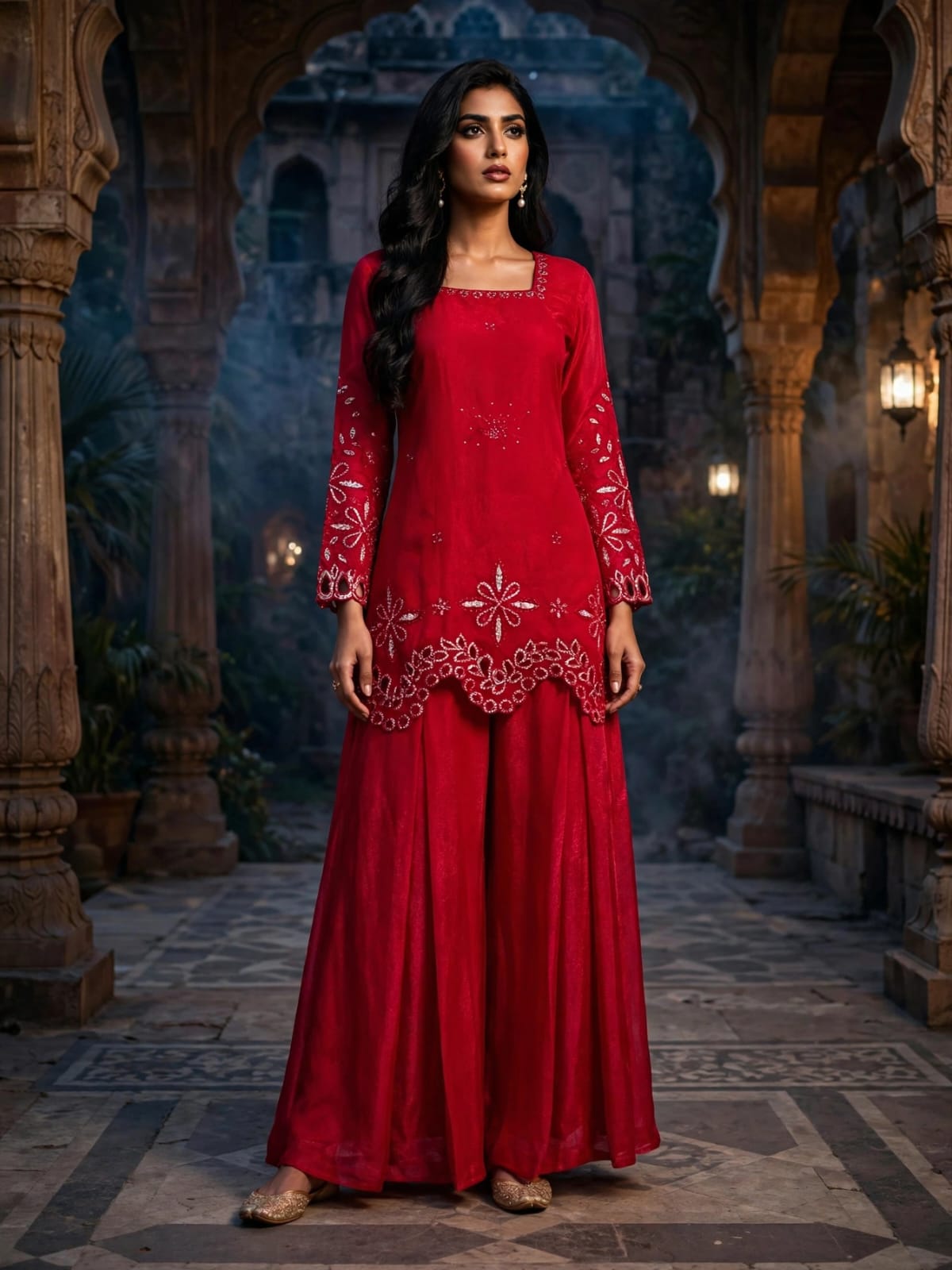 Fendy Silk Sharara Set
