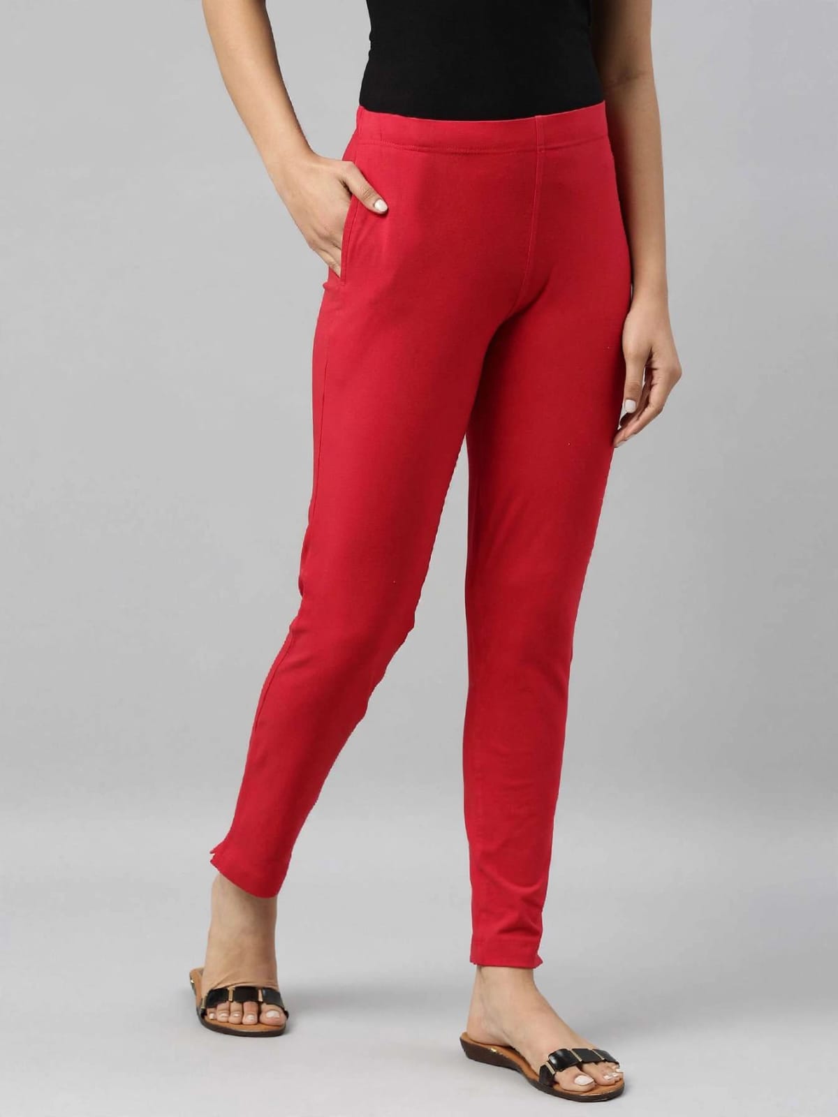 Go Colors Stretchable Straight Kurti Pants