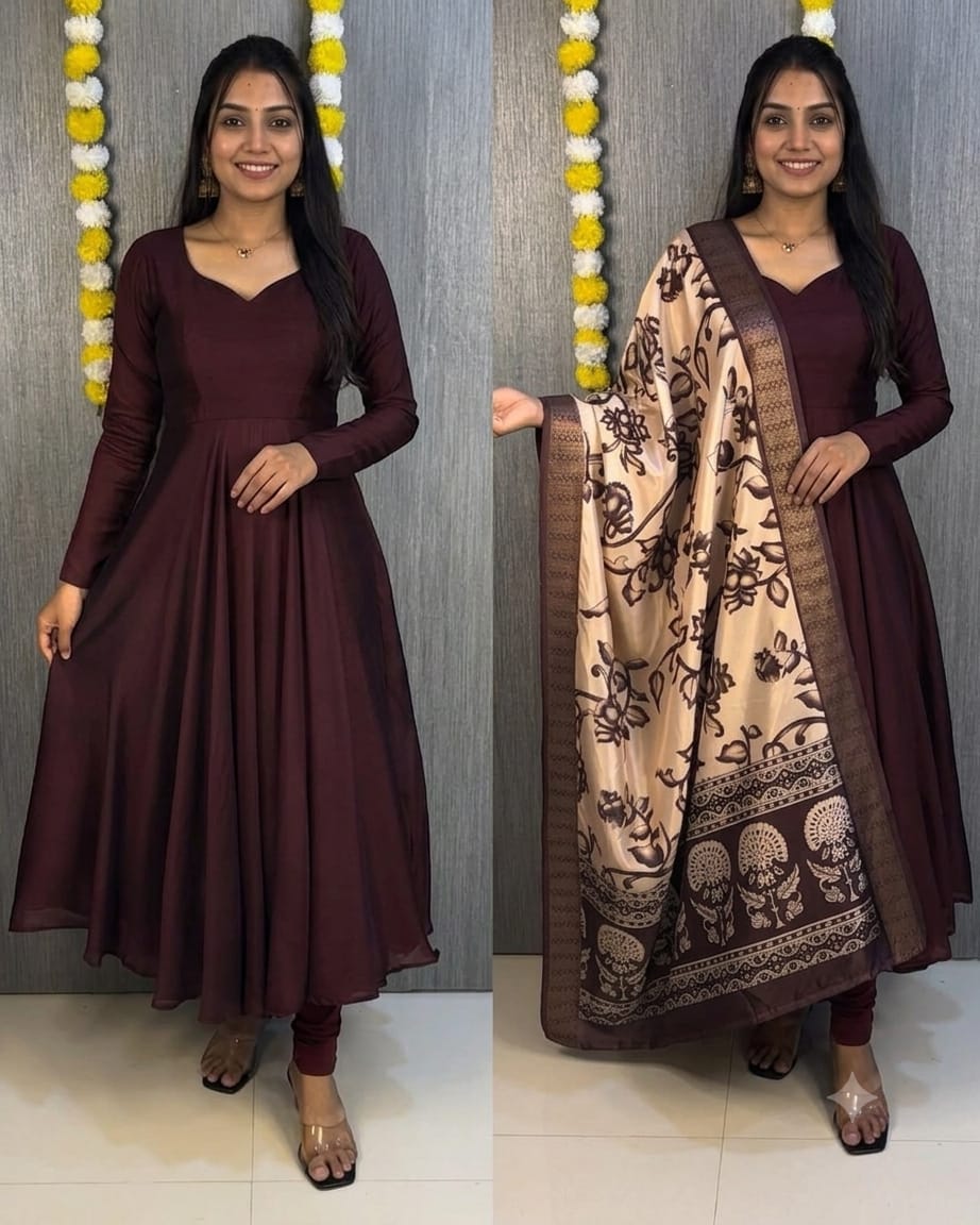 Kalamkari Anarkali  Gown