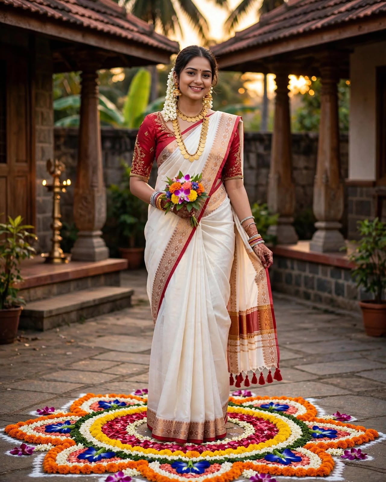 Mul Cotton Kanchi Border Saree