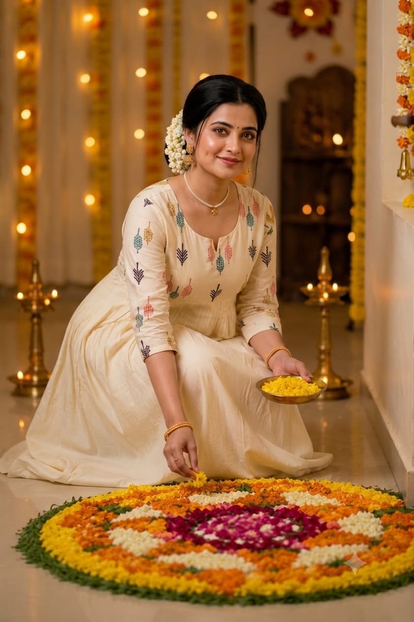 PONNONAM Special – Mul Cotton A-Line Anarkali Top