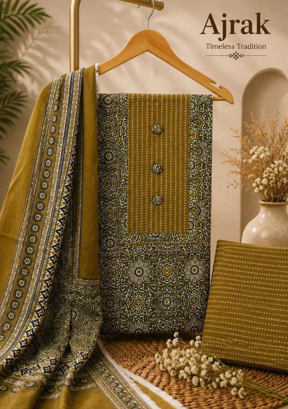Pure Cotton Printed Dress Material Set