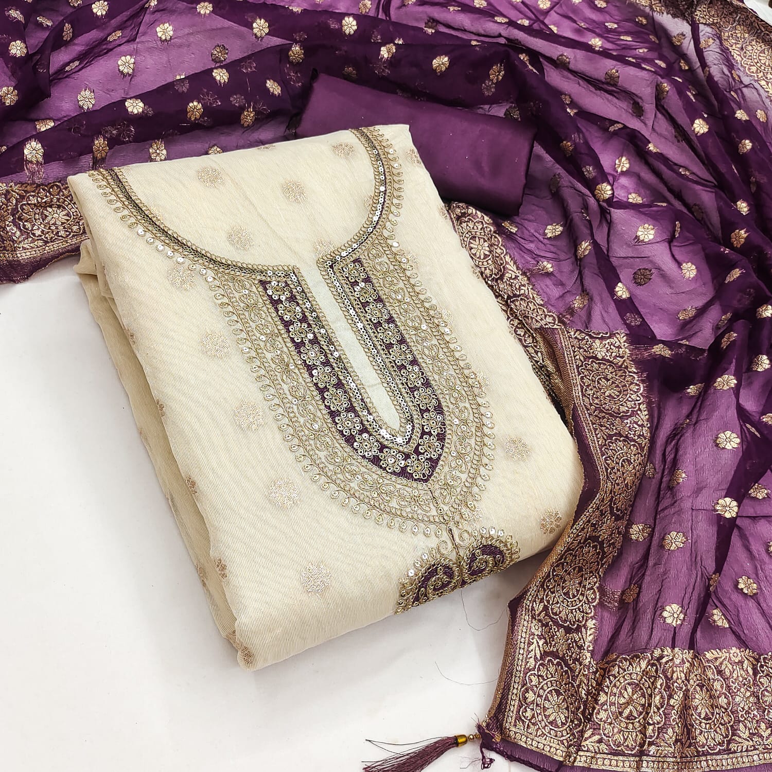 Simmer Silk Designer Dress Material