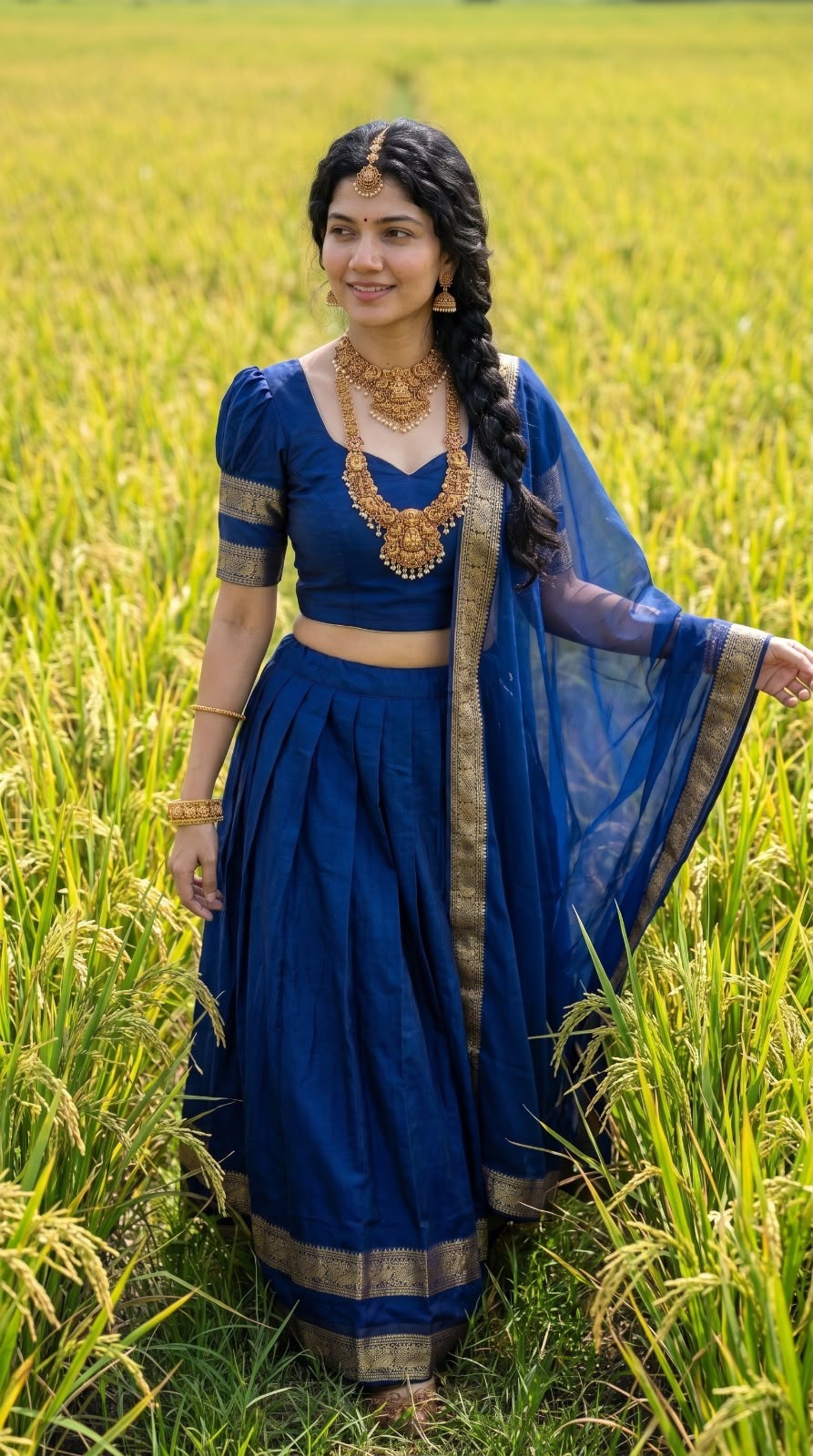 Royal Kanchi Cotton Dhavani  Set | Tradition Woven in Every Thread