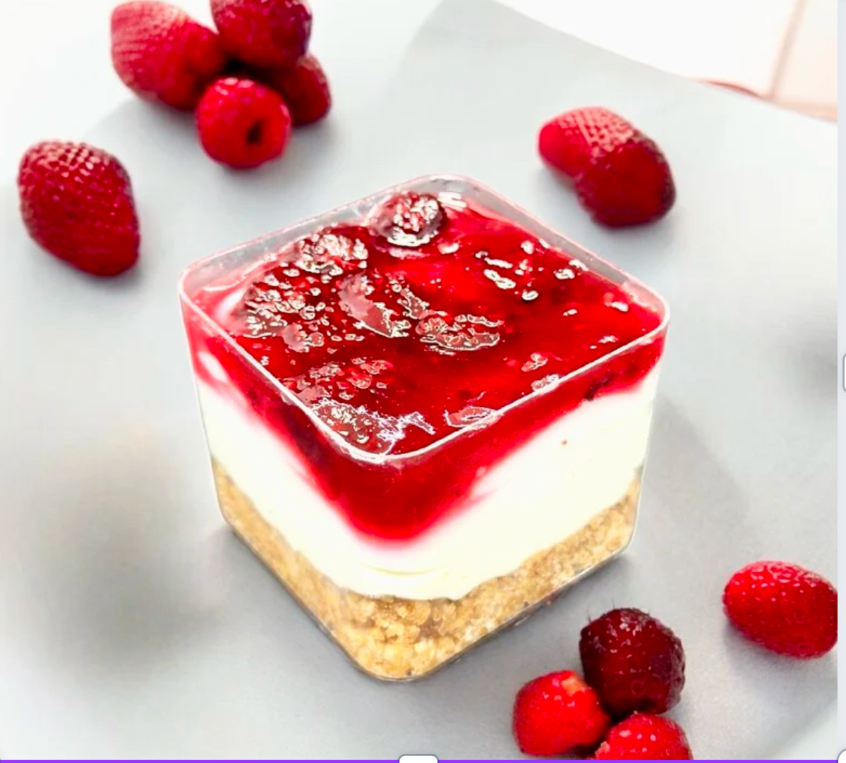 Raspberry Cheesecake in a Cup