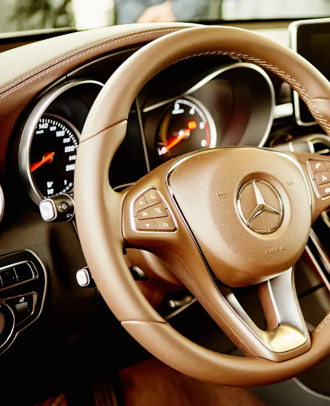 Interior of Mercedes-Benz car