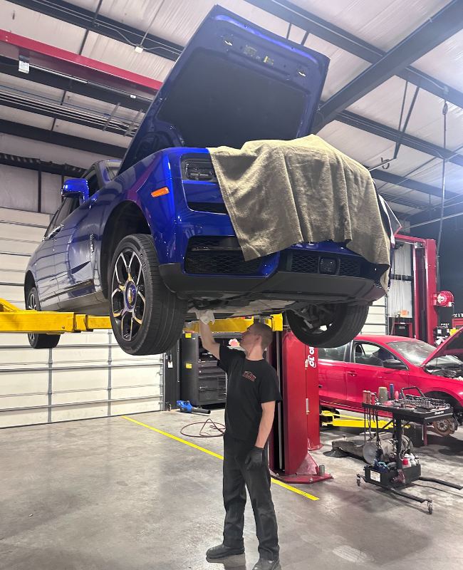 Interior of Rolls-Royce car