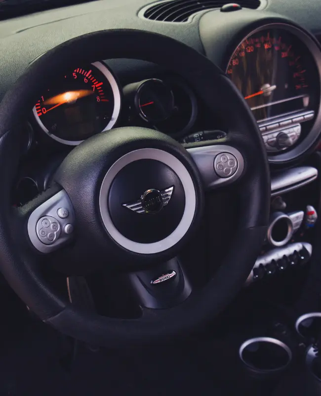 Steering wheel of a european car