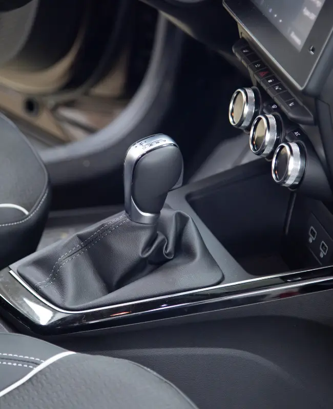 Gear shift inside an automobile