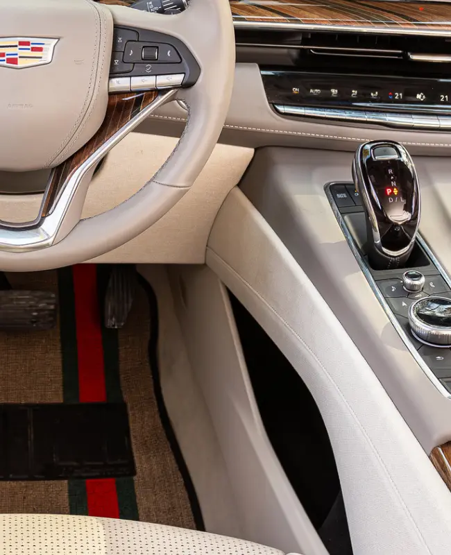 Interior of Cadillac car