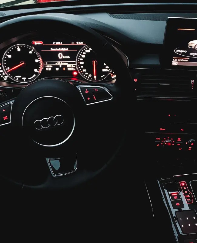 Interior of Audi car