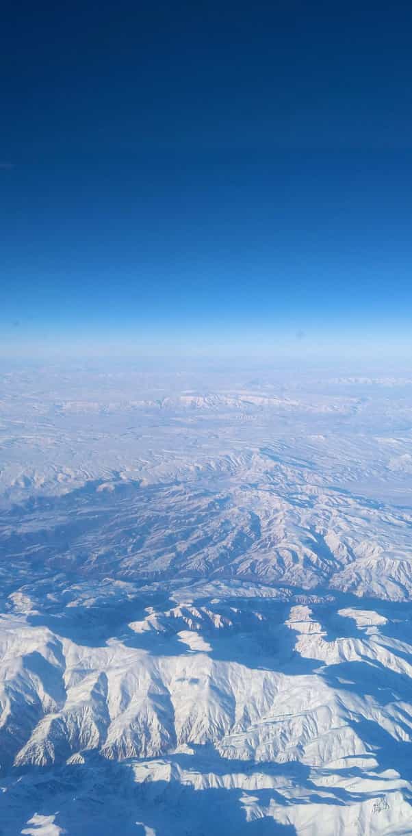 snow capped mountains