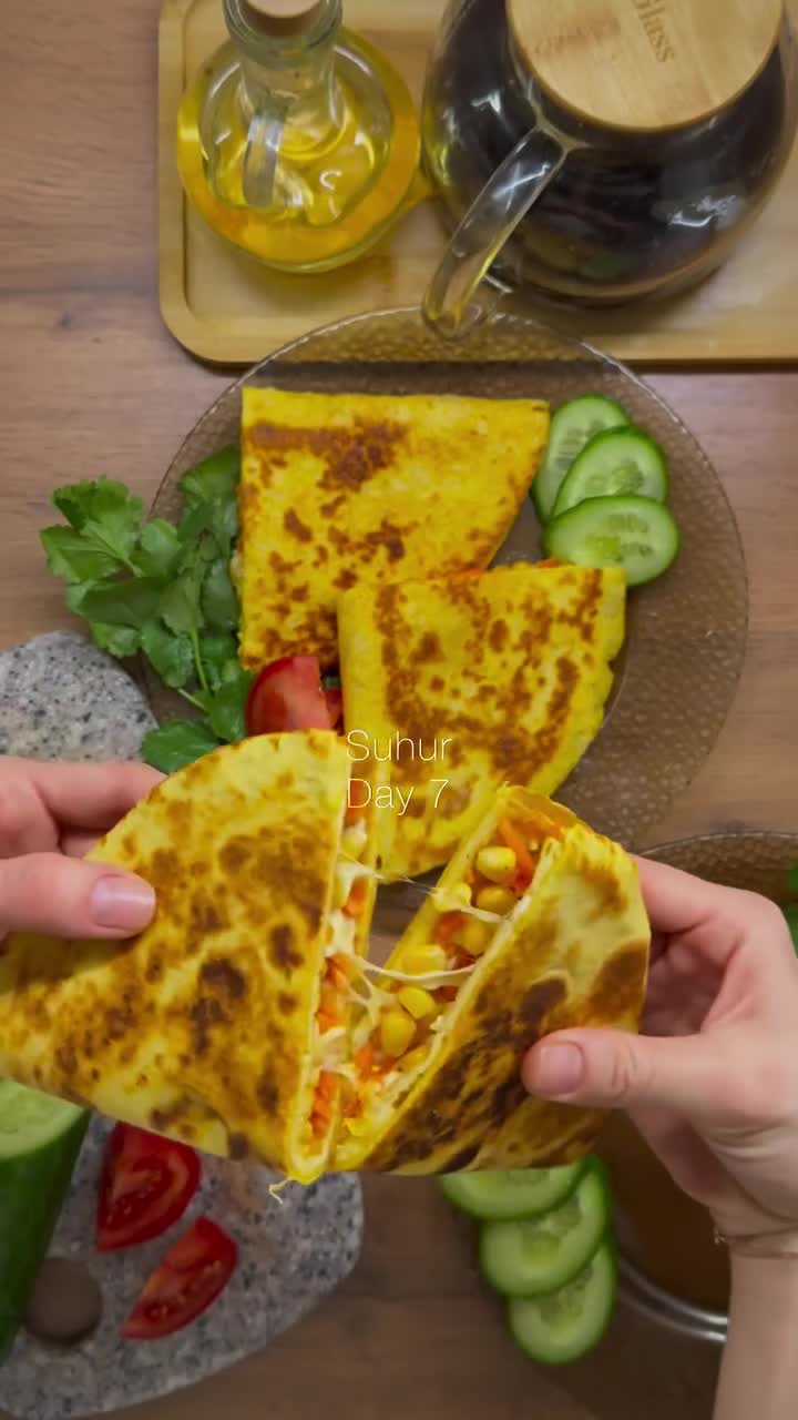 Quick Suhoor Egg Tortilla