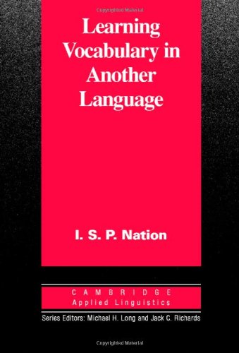 Cover for Learning Vocabulary in Another Language