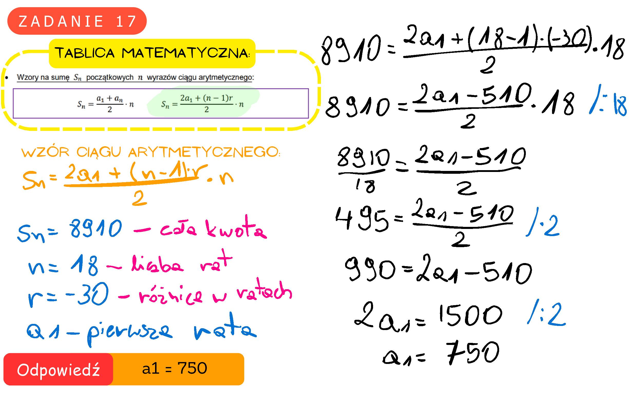 Solution for MATEMATYKA 2023 MAJ MATURA PODSTAWOWA ZADANIE 17