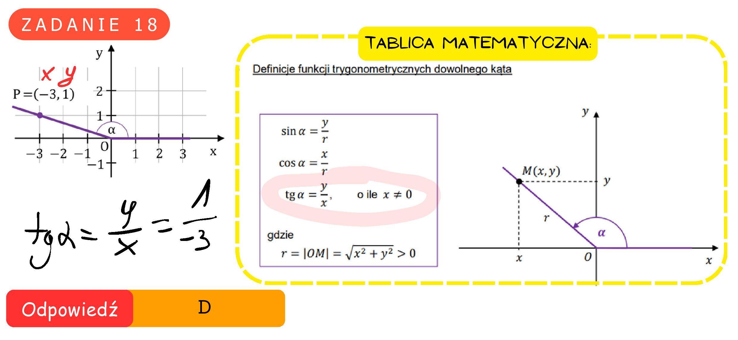 Solution for MATEMATYKA 2023 MAJ MATURA PODSTAWOWA ZADANIE 18