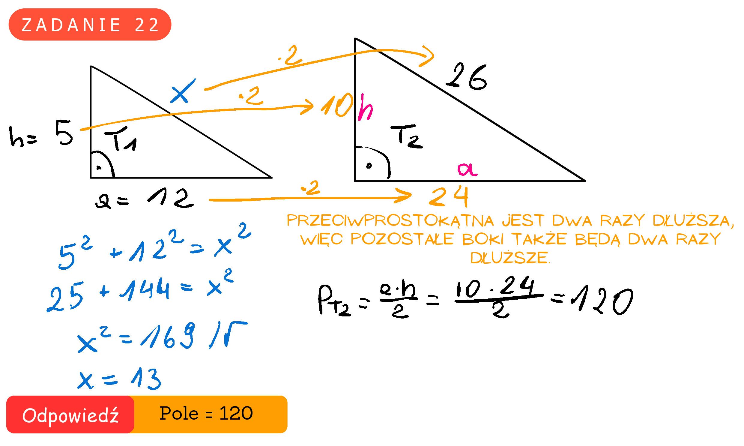 Solution for MATEMATYKA 2023 MAJ MATURA PODSTAWOWA ZADANIE 22