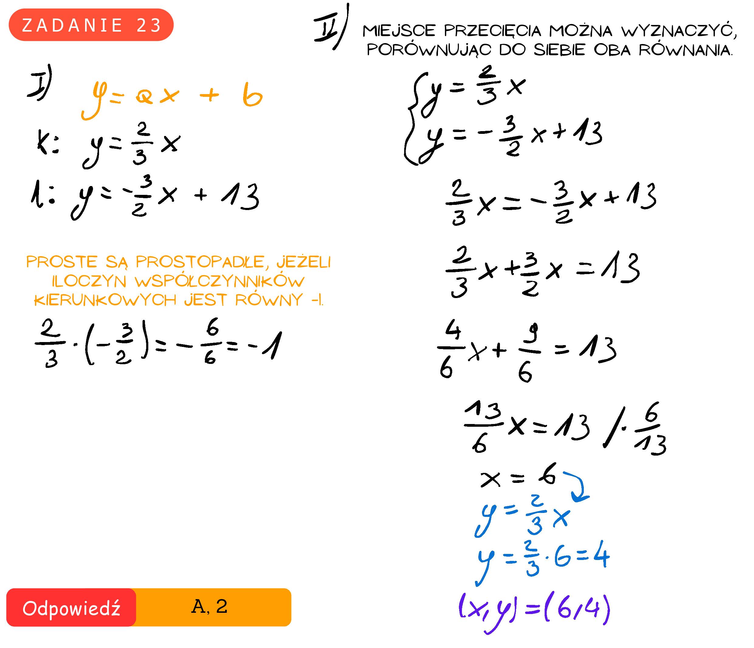 Solution for MATEMATYKA 2023 MAJ MATURA PODSTAWOWA ZADANIE 23