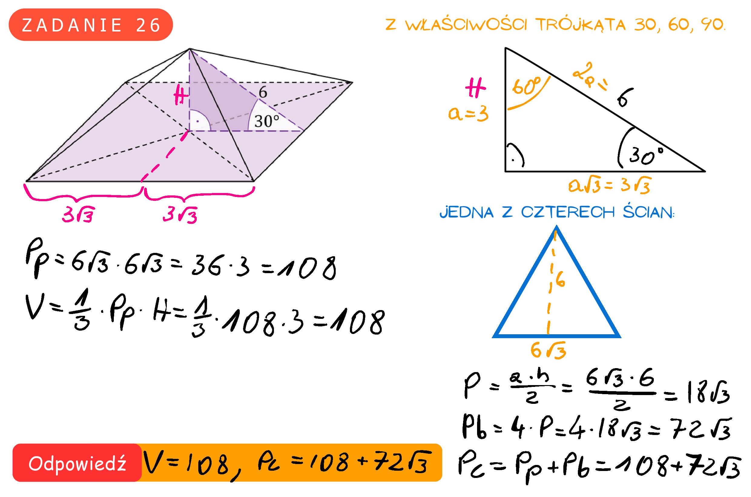 Solution for MATEMATYKA 2023 MAJ MATURA PODSTAWOWA ZADANIE 26